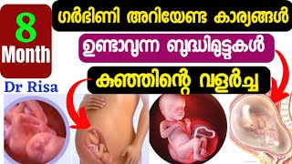 8 month Pregnancy Malayalamഗർഭകാലം എട്ടാം മാസംPregnancy Month By Month [upl. by Larual841]