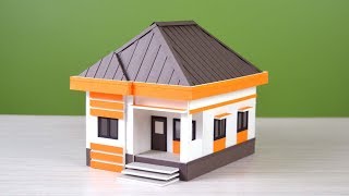 wow how to make a beautiful house from foam board  with dimensions [upl. by Dnomzed]