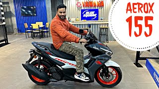 Yamaha Aerox 155 Full Detailed Review  New Price  Features  Mileage Advantages of 2024 Aerox 155 [upl. by Ahiel]