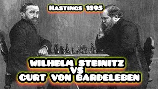 wilhelm steinitz vs curt von bardeleben  Hastings 1895 brilliant sacrifice 😜😉 [upl. by Thgiled865]