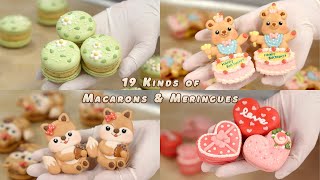 19 Kinds Of Macarons amp Meringues I Made [upl. by Henryson]