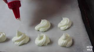 Keto Lemon Meringue Cookies Sugarfree Low Carb Recipe [upl. by Enawyd615]