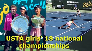 USTA girls 18 national championships 2022 🔥 Eleana Yu vs Valerie Glozman 🎾 USTA tennis 2023 🔥🎾 [upl. by Silisav]