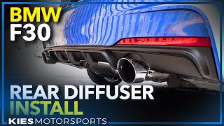 How to install a BMW F30 M Performance Style Rear Diffuser 2013 BMW 335i xDrive [upl. by Perlman597]