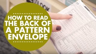 How to Read and Understand the Envelope Back of a Simplicity Pattern [upl. by Laureen]