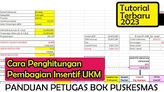 TUTORIAL TERBARU  PENGISIAN PEMBAGIAN INSENTIF UKM  BOK PUSKESMAS  TAHUN 2023 [upl. by Lapotin]