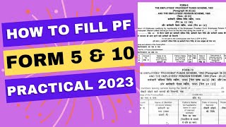 how to fill pf form 5 amp form 10 change pf date of joining amp exit 2023  fill pf form 5 amp 10 [upl. by Knapp]