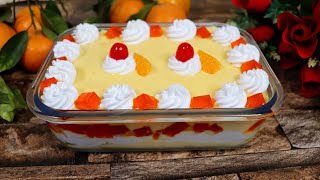 Orange Custard Trifle Recipe  Quick and Easy Orange Trifle Delight  Dessert Recipe By Chef Maria [upl. by Annahsirhc586]