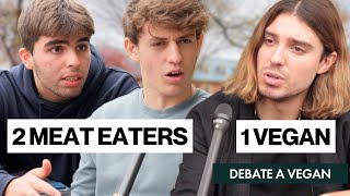 Meat eaters try to convince vegan that what he’s doing is POINTLESS [upl. by Humpage165]