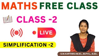 MATHS FREE LIVE CLASS  2 [upl. by Aerehs]