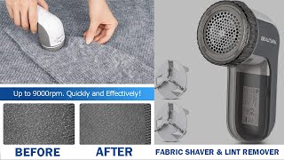 Fabric Shaver and Lint Remover  Sweater Defuzzer with 2Speeds [upl. by Ytirev]