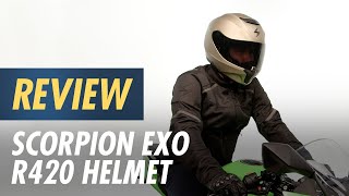 Scorpion EXOR420 Helmet Review at CycleGearcom [upl. by Nishi409]