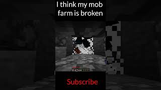 I think theres something wrong with my mob farm 😰 shorts minecraft funny [upl. by Ennaid]