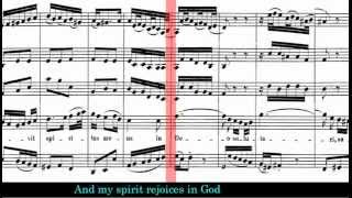 BWV 243  Magnificat Scrolling Score [upl. by Airotnes]