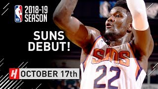 DeAndre Ayton Official NBA Debut Full Highlights Suns vs Mavericks 20181017  18 Pts 10 Reb [upl. by Vickey]