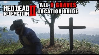 Red Dead Redemption 2  All Graves Location Guide  9 Grave Locations for 100 Completion [upl. by Ruttger]