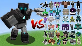 Nameless Guardian vs All Minecraft Bosses  Minecraft Mob Battle [upl. by Elleinet155]