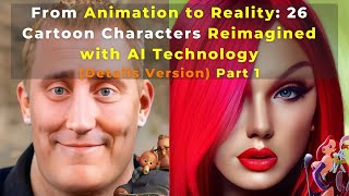 From Animation to Reality 13 Cartoon Characters Reimagined with AI Technology Details part 1 [upl. by Herald375]