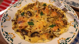 Mon OMELETTE AU SAUMON FUMÉ  Fondante à souhait   Mère Mitraille  Gourmandises TV [upl. by Reger]