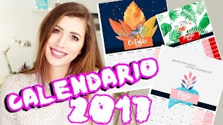 CALENDARIO 2017 DESCARGABLE gratis  PROPÓSITOS AÑO NUEVO [upl. by Wind955]