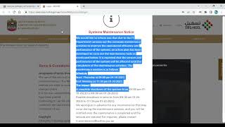 MOHRE System Maintenance Notice visa dubai notice [upl. by Ilagam45]