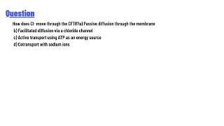 How does Cl⁻ move through the CFTR [upl. by Stempien]