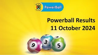 Powerball Results 11 October 2024 [upl. by Anomor228]