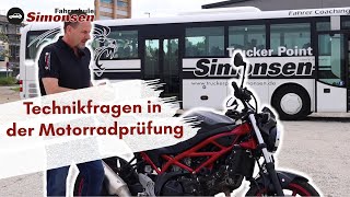 TECHNIKFRAGEN FÜR DIE MOTORRADPRÜFUNG 🔥 [upl. by Assiren735]