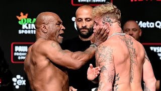 Mike Tyson slaps Jake Paul during ceremonial weighins  ESPN Ringside 4K [upl. by Gowon]