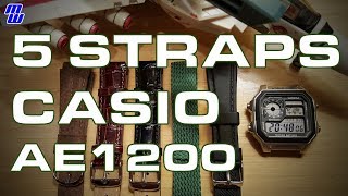 5 Straps on a CASIO AE1200WHD quotRoyalequot [upl. by Latsyrhc]