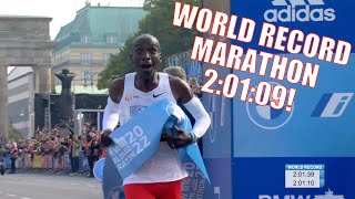 Eliud Kipchoge Breaks Marathon WORLD RECORD In Berlin Runs 20109  RACE VIDEO [upl. by Laeno]