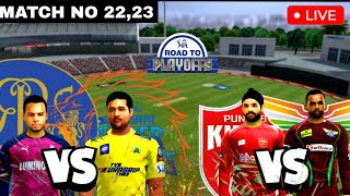 SAIPL ROAD TO PLAYOFFS MATCH NO 22  23 CSK VS RR amp PBKS VS LSG REAL CRICKET 24 QUICK MATCH LIVE 💥 [upl. by Anahsirk601]