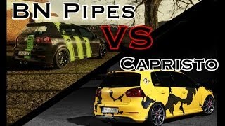 VW Golf 5 R32 BN Pipes vs Capristo exhaust  File404 [upl. by Itaws]