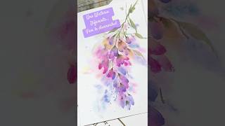 Loosewatercolor floral… Wisteria o glicina… todas somos iguales loosewatercolor smltart [upl. by Mannos]