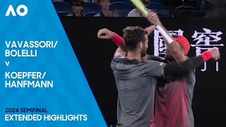 BolelliVavassori v HanfmannKoepfer Extended Highlights  Australian Open 2024 Semifinal [upl. by Gnoud]