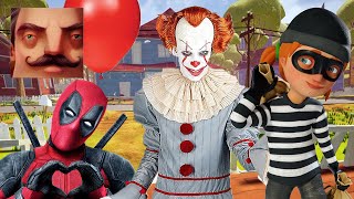 Hello Neighbor  My New Neighbor Mya Robber CocaCola Pennywise IT Deadpool History Gameplay [upl. by Galen]