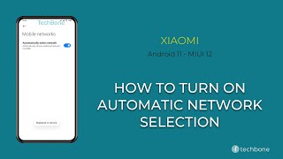 How to Turn On Automatic Network selection  Xiaomi Android 11  MIUI 12 [upl. by Stoll]