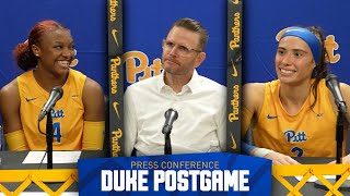 Pitt Volleyball  POSTGAME VS DUKE  DAN FISHER TORREY STAFFORD AND VALERIA VAZQUEZ GOMEZ [upl. by Anneirda964]