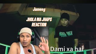 Jamesy New Song JHOLA MA JHAPS Reaction video [upl. by Polito]