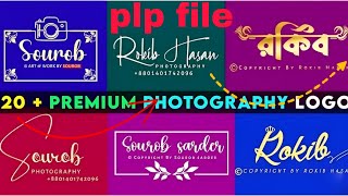 Top 6 Premium Photography Logo  Mobile PixelLab Best Logo 2024  Ayon Edit Zone [upl. by Ariet]