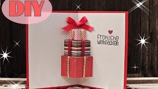 Weihnachtskarten selber basteln 7  Weihnachtsgeschenke  Christmas Card DIY [upl. by Alleacim287]