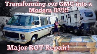 Turning our ABANDONED GMC Motorhome into a MODERN RV Rescue Part 4 [upl. by Annasor]