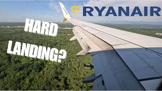 HARD LANDING RYANAIR Boeing 737800 stunning sunny morning landing in Milan Malpensa [upl. by Akital520]