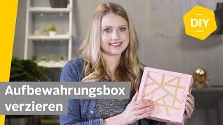 DIY Aufbewahrungsbox verzieren  Roombeez – powered by OTTO [upl. by Hutt]