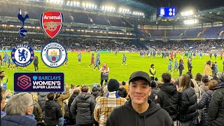 I went to 2 Matches in one day  Tottenham vs Arsenal and Chelsea vs Manchester City  WSL [upl. by Eardnoed]