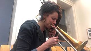 Laura Impallomeni playing jazz trombone on wheres your overcoat boy [upl. by Carrelli]