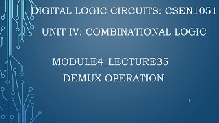 module4lecture35blackboardDemux operation [upl. by Anaib]