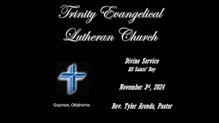 Trinity Evangelical Lutheran Church – DIVINE SERVICE – November 3 2024 [upl. by Mace649]