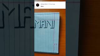 MANI name shadow art comment your cute name art song viral shorts [upl. by Thedric]