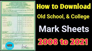 Download 10th amp 12th Old Mark Sheet 2008 to 2022 tamil  How to download Original Marksheet [upl. by Eecak458]